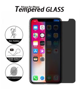 Anty-Sppy Ochronne ochronę ekranu dla iPhone'a 11 12 Mini Pro Max Xs XS XR 6 7 8 Plus Prywatność Temped Glass