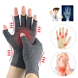 Komprimering artrit handskar gemensam smärtlindring bomullshand handled stöder kvinnor män terapi armband fingerfri vinter varm