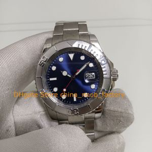 4 Kolor z pudełkiem zegarek męski 40 mm platynowy ramka niebieska tarcza Bransoletka ze stali nierdzewnej składanie zapięć Azji 2813 Męskie automatyczne zegarki mechaniczne