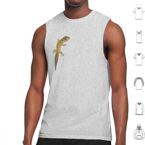 Herren Tank Tops Leopard Gecko Weste ärmellos Reptil Tier Herp Herpetologie Herpetologe Wüste