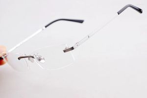 Solglasögon ramar märke vintage rimless titan läser kvinnor män glas ram optisk fyrkantig glasögon lyx recept glasögon 0087o 1dwceic