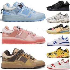 Skor som k￶r Bad Bunny Running Forums Buckle Lows 84 M￤n Kvinnor Blue Tint Low Cream Easter Egg Back To School Benito Tainers Sport Sneakers Runners storlek 35-45