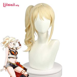 Cosplay-Perücken l-email Perücken Liebe Live PDP ai miyashita cosplay wig Lovelive Perfect Dream Project Cosplay Ponytail Blonde Perücke Synthetisches Haar T221104 T221104