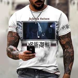 Men's T Shirts 3D Anime Jujutsu Kaisen Printed T-shirt Casual Street Fashion Round Neck Short Sleeve Oversized Funny And Novel Top Design