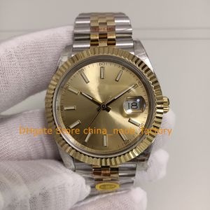 20 Style Mens Automatic Watches 904l Steel Men 41mm Champagne Dial 18k Yellow Gold Fluted Bezel Sapphire Glass V12 Version Cal.3235 Titta på armbandsur