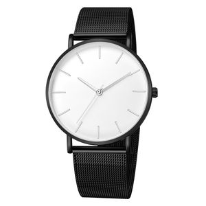 HBP Uxury Business Watches Мужские наручные часы нержавеющая сталь Ультратонкая сетчатая ремешок Quartz Move