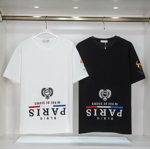 Camisetas para hombres dise￱ador para hombres algod￳n de manga corta primavera de manga negro