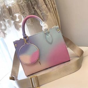 Designer the tote bag Shoulder Bags Rendering Gradient Pastel Women's Fashion Shopping Crossbody Large Capacity Classics Handbag