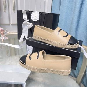 Luxury sandal Casual Women Shoes Espadrilles Summer Designers ladies flat Beach Half Slippers fashion woman Loafers Fisherman canvas Shoe with box size 35-41