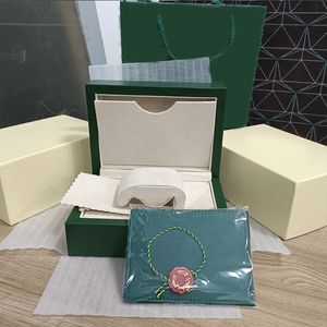L Box High Tier Quality Watch Boxes Paper Bags Certificate Original Boxes For Wood Woman Mens Watches Presenttillbehör Fall 116610 126613 Oyster Perpetual