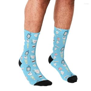 Herrensocken Männer Harajuku Zahnmuster Hintergrund gedruckt Happy Hip Hop Neuheit Skateboard Crew Casual Crazy