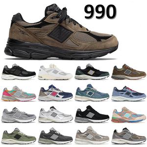 990 v3 JJJJound أحذية الجري باللون البني والأسود 990v3 Kith Genesis Tornado Bodega Here To Stay Olive Elephant Skin DTLR Miami أحذية رياضية رياضية خارجية للرجال والنساء