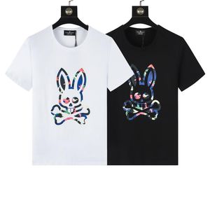 Psycho Bunny Camiseta para hombres Carta de moda Casco de manga corta Camiseta para hombres Ropa para mujeres Asian M-3xl