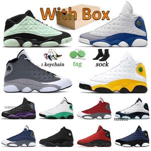 Fashion Mens Trainers 13 Basketball Shoes Designer Womens 13s Jumpman del Sol Reverse Bred Day French Blue Court Purple Red Flint Jordas