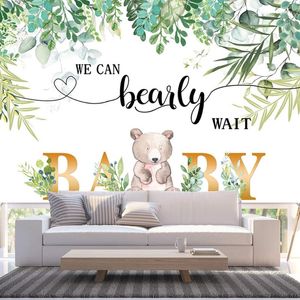 Party Decoration Safari Jungle Background Happy Birthday Kids Charf -chá de bebê menino menina 1ª parede