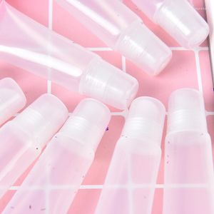リップバーム10pcs pack ml化粧品の光沢空の補充可能なチューブプラスチッククリアメイクアップコンテナツール