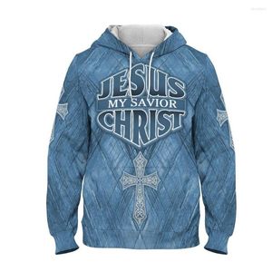 Bluzy męskie Jumeast 3d chrześcijański Bóg Jezus wydrukowane ludzie my wolk by wiara bot butsed bluza vintage 90s estetyczne ubrania estetyczne