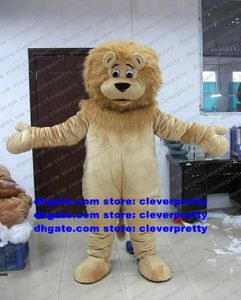 Brown Hair Male Lion Mascot Costume Adult Cartoon Character Outfit Suit Inauguration Anniversaries Closing Ceremony zx2006