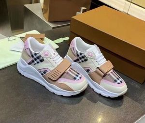 Män designer randiga skor vintage sneakers läder chunky sneaker kvinnor säsong nyanser snörning tränare plattform avslappnad sko med