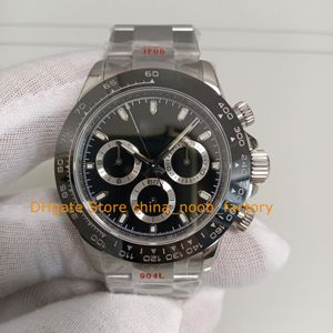 2 Stil Cal.4130 Chrono Saat Erkekler 40mm Seramik Siyah Dial 904L Çelik V5 Spor Otomatik Kronograf Korumalı KIF Şok Emici Saatler