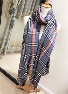 Halsdukar Fashion Wool Plaid Scearf Women's Shawl Classic British Plaid Scarfs Men's Lamb Velvet Velvet