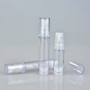 200 шт. 5 мл 10 мл мини -прозрачной бутылки без воздушного насоса пустые косметические контейнеры с бутылкой для шампуня движения