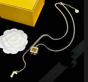 Luksusowy projekt Klasyczny moda mosiężna Naszyjnik Złota F Inicjały List Pendants Designer Biżuteria Birthday Prezenty Świąteczne Prezenty FN2 - - 0 6