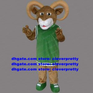 Brown Bighorn Sheep Ram Mascot Costume Antelope Gazelle Goat Adult Cartoon Suit Classic Giftware Start Business zx939