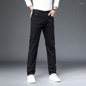 Men's Pants Summer Suit Men Red Black Khaki Flat Formal Office Wear Smart Business Official Mens Dress Trousers For Clothing 2022