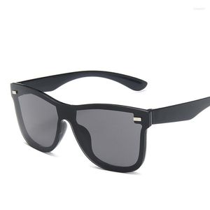Sonnenbrille 2022 Marke Designer Einteilige Männer Frauen Niet Randlose Sonnenbrille Für Fahren Schutzbrillen Spiegel Objektiv Gafas UV400