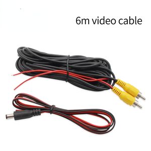 AUTO 6m Video Cable For Car Rear View Camera Universal RCA 6 Meters Wire For Connecting Reverse Camera With Car Multimedia Monitor