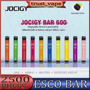 Eng￥ngsartiklar Vape Electronic Cigarettes Device Starter Kit 600Puffs 1000mAh Batteri 2 ml F￶rfylld pod med inbyggd spolpen Jocigy Lucky Strike