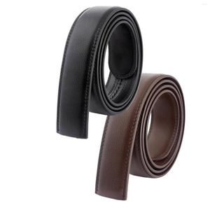 Belts 4ft Leather Belt No Holes Buckle Waistband 1.38inch Wide Ratchet Strap For Trousers DIY Craft Projects Pants
