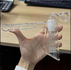 Thick Glass Pipes Mini hammer Heavy Glass Bubbler handle spoon oil burner smoking pipe for dry herb