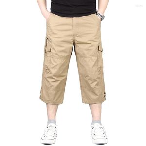 Men's Pants Summer Loose Cropped Men's Casual Streetwear Short Trousers Pantalon Homme Man Outwear Military Cargo Joggers Capri
