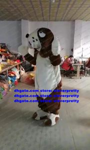 Brown Basset Hound Dog Mascot Costume Cocker Spaniel Beagle Adult Cartoon Character Pedestrian Street Annual Symposium zx1477