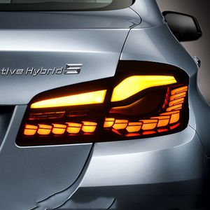 Tylne światło samochodowe LED montaż tylnej lampy dla BMW F10 F18 528i 530i 535i M5 GTS dynamiczny Streamer kierunkowskaz hamulca przeciwmgielnego światło cofania