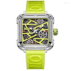 Orologi da polso Orologio da uomo di lusso personalizzato Quadrante meccanico automatico Quadrante luminoso Orologio da polso prepotente esagerato con puntatore luminoso