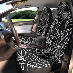 Автомобильные чехлы гот -автомобильные сиденья чехлы Spiderweb Жизненно жуткие пауки.