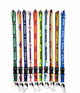 Mobile Phone Straps world cup lanyards - printed ribbon hardware buckle