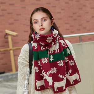 Scarves Women Hat And Scarf Sets Christmas Thick Cute Red Warm Woolen Knitted Fawn Cotton Belts