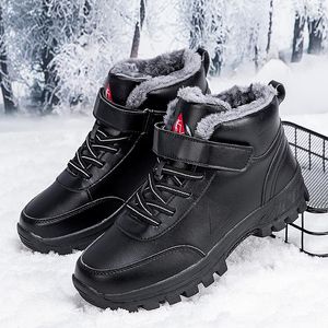 Botas elegantes de inverno masculino macio de neve aquecido anti-esqui de sapatos de casal de esquis que