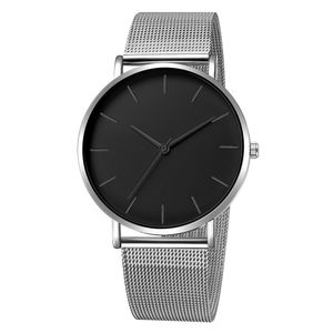 HBP Mens Watches Sports Watch Stainless Steel Ultra-thin Mesh Strap Electronic Men Wristwatches Quartz Movement Montres de luxe