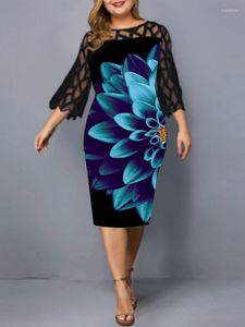 Plus Size Dresses 5xl Cocktail Club Evening Party Dress Women Office Lady Patchwork Midi Ladies Wedding Outfits A30