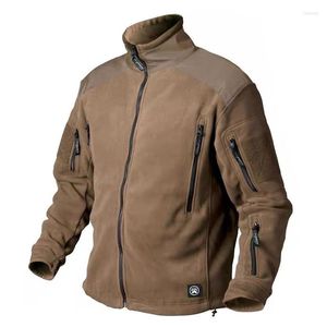 Men's Jackets Men Winter Clothing Thicken Warm Military Army Fleece Jacket Patchwork Multi Pockets Polartec Man Tactical Coats