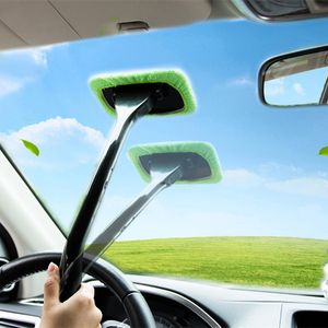 Car Window Cleaner Hand Brush Kit Windshield Cleaning Wash Tool Inside Interior Auto Glass Wiper With Long Handle Car Automobiles Motorcycles Accessories