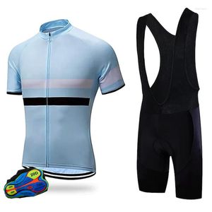 Racing Define Summer Polyster Cycling Set Men Men Short Sleeve Jersey Bike Mountain Mtb Road Rapa rápida seca respirável Bolso de bolso