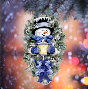 Рождественские украшения венок наклейка снеговика снеговик окно на стенах рождественское украшение навигация на декаль Рождество HH22-344