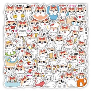 Paczka 50pcs Cute Cat Tickers No-Duplikat Wodoodporna naklejka winylowa do deskorolki z notebookiem Notebook Butelka do butelki