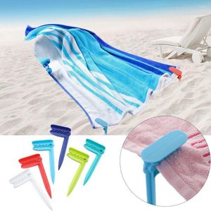 Clothing Storage 4PCS Beach Towel Clip Camping Mat Outdoor Decorative Clothespins Sheet Holder Clamp Clothes Pegs Tent Clips